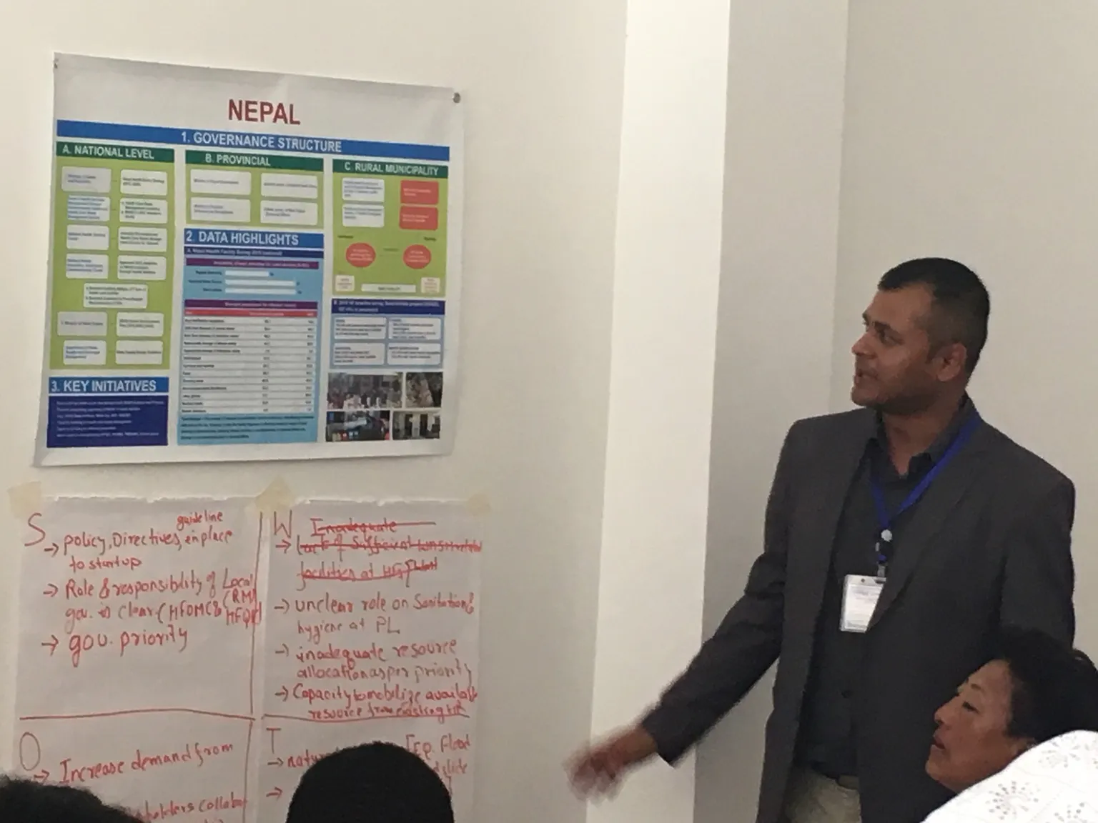 Biplav Kafle, SNV in Nepal, presents on the status of WASH in HCFs in Nepal