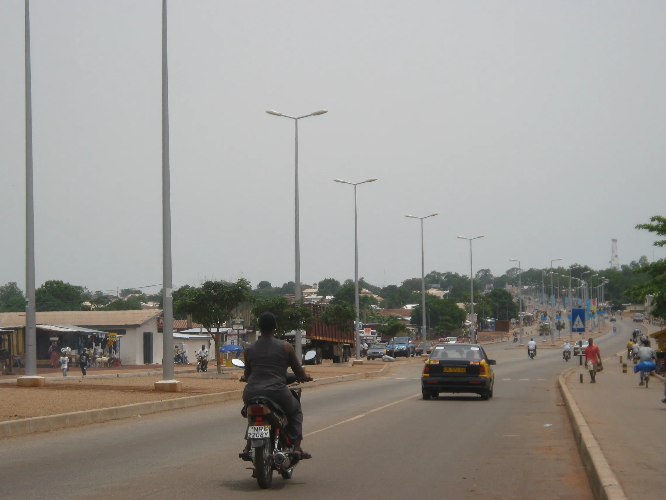 One of the main roads going into Tamale