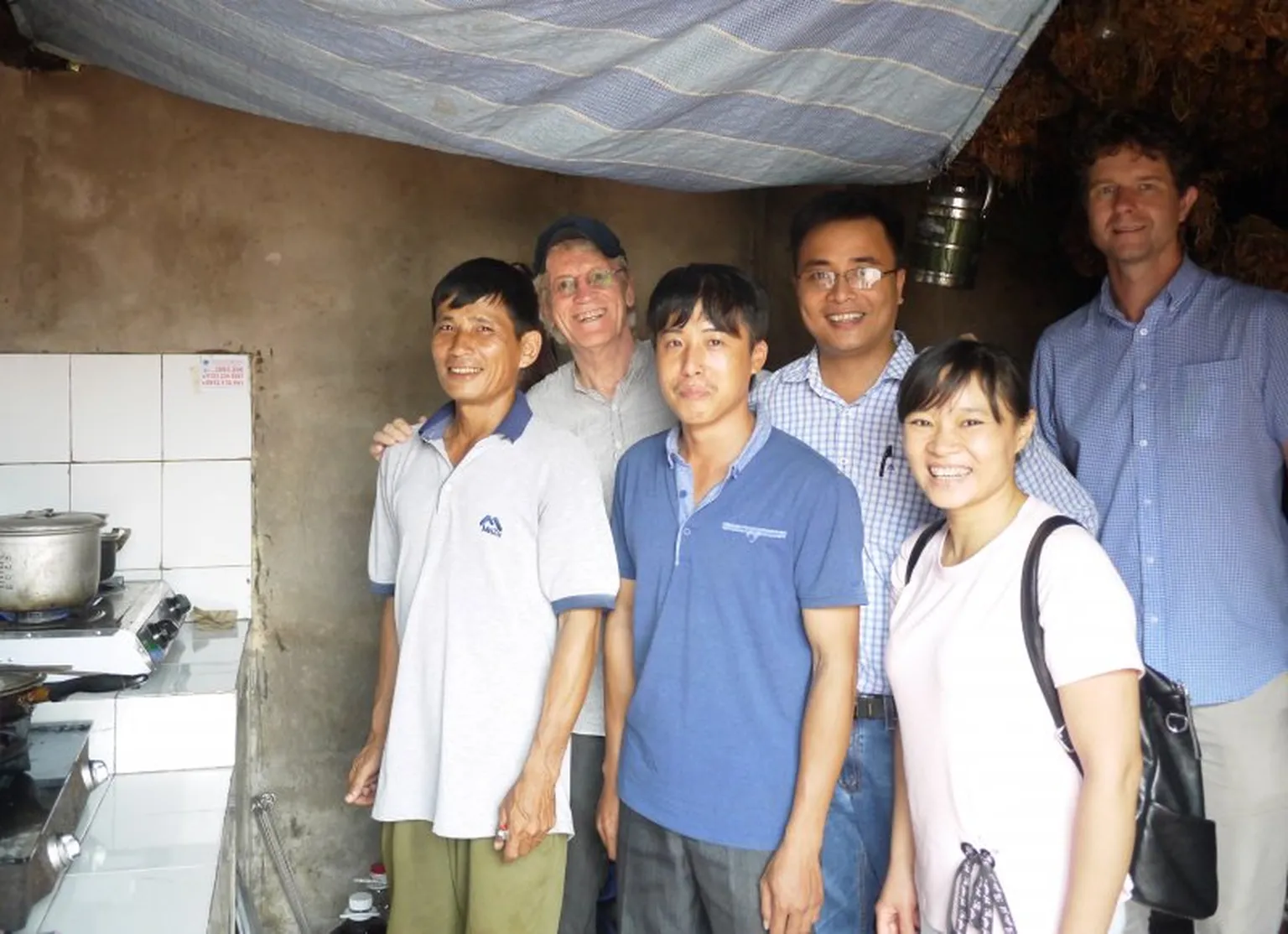 Clean kitchen with biogas cookstove