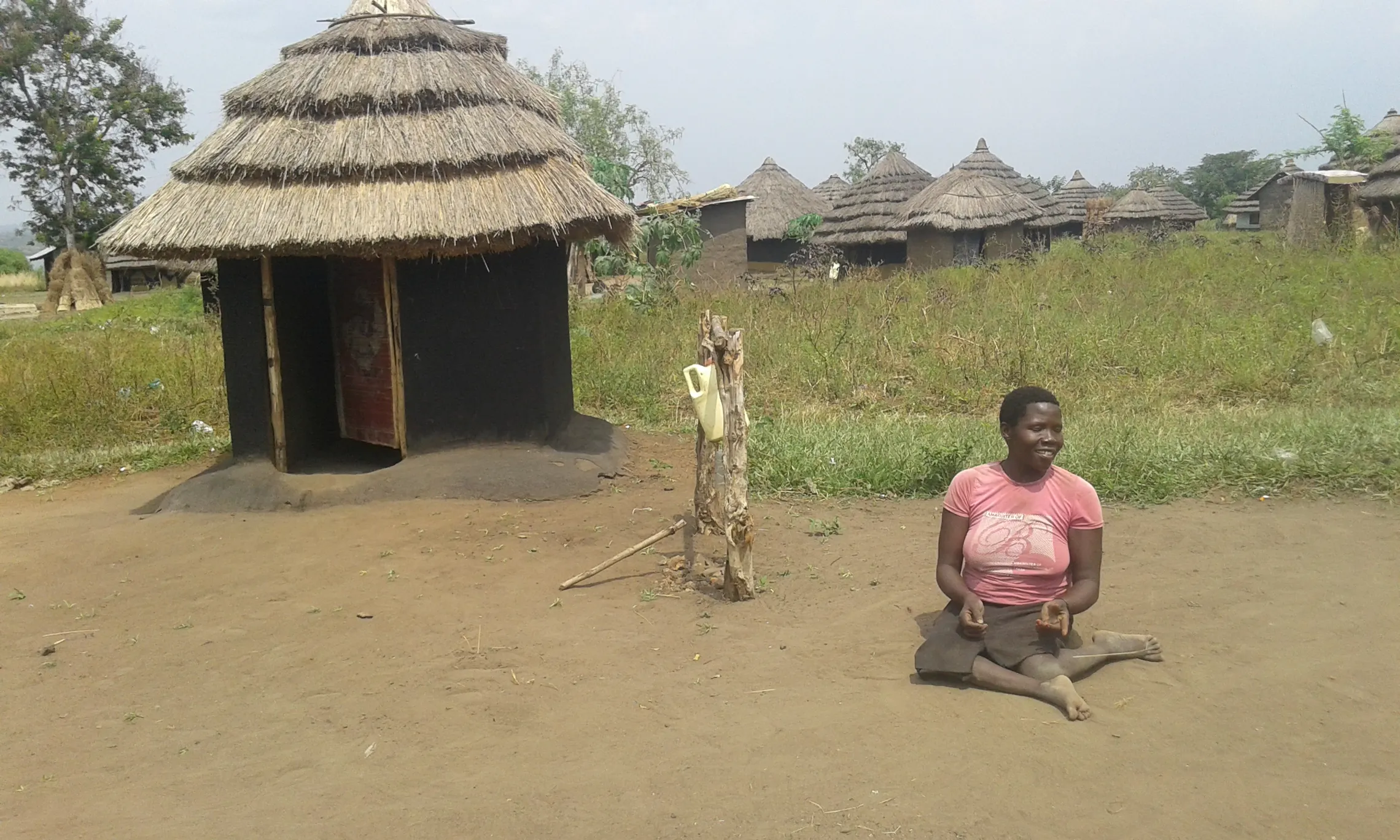 Caroline, proud of her clean latrine (photo by Water School)