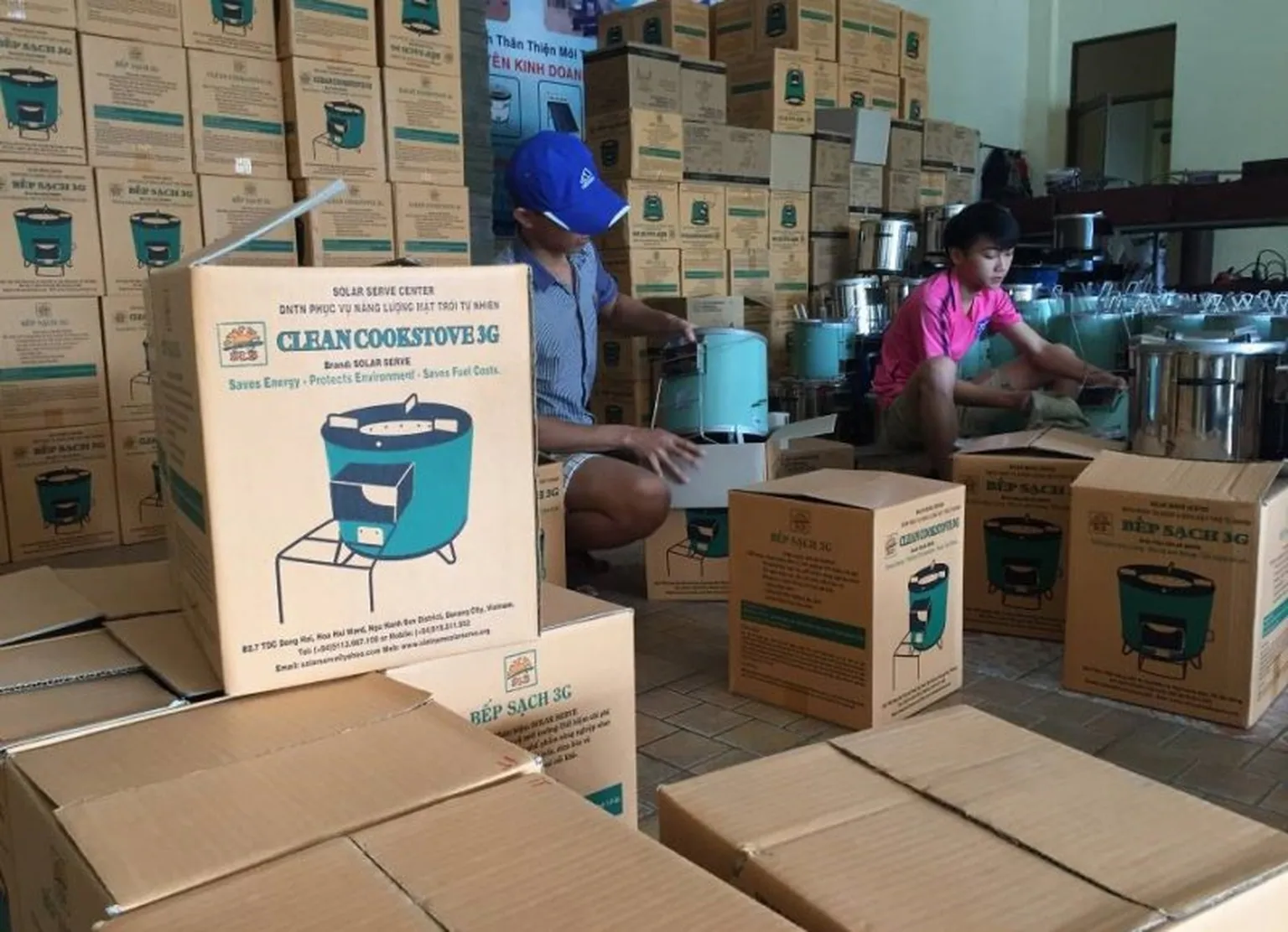 Solar Serve stock room 