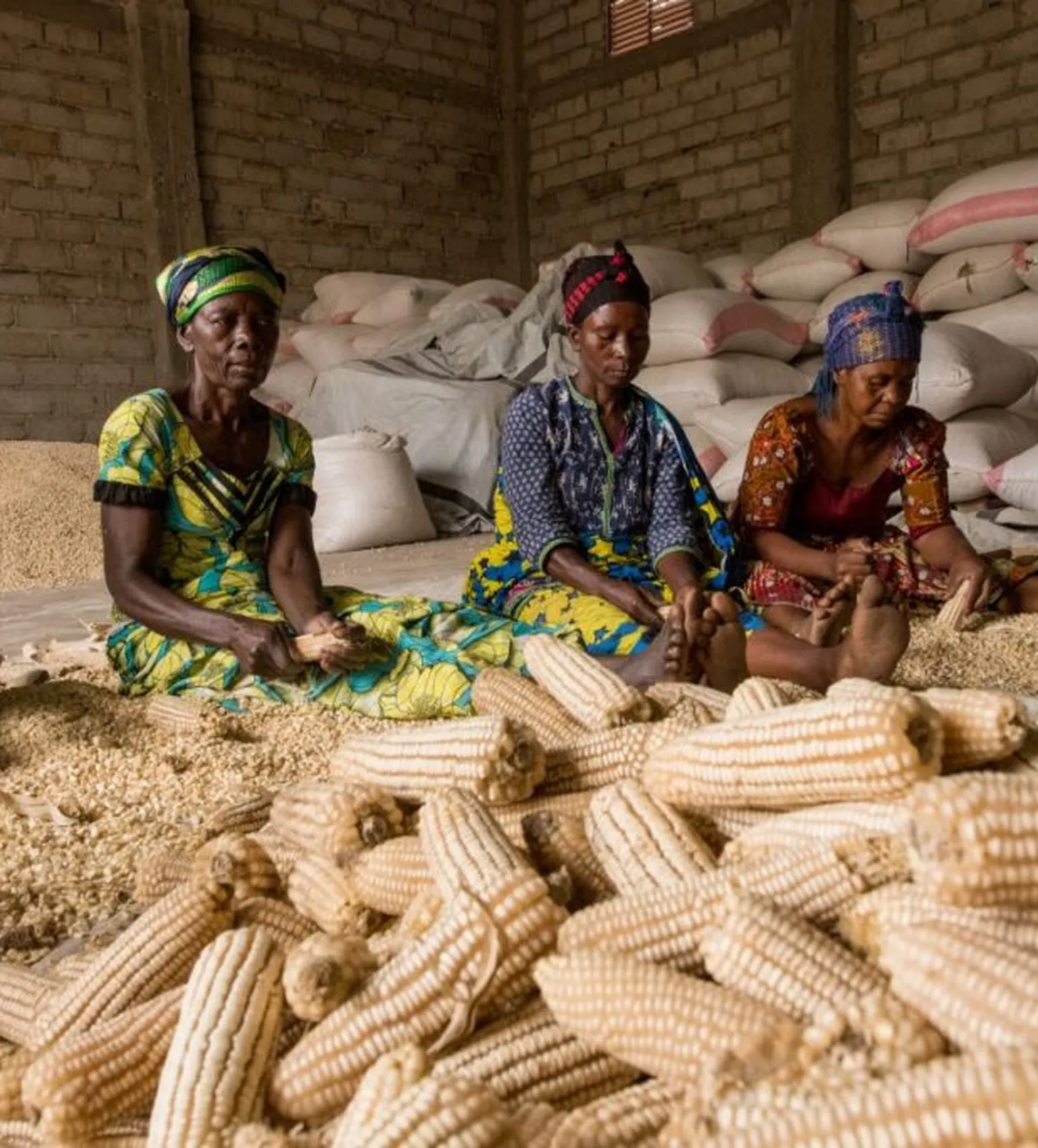 women and maize Nile Fresh Produce Uganda - DFCD partner