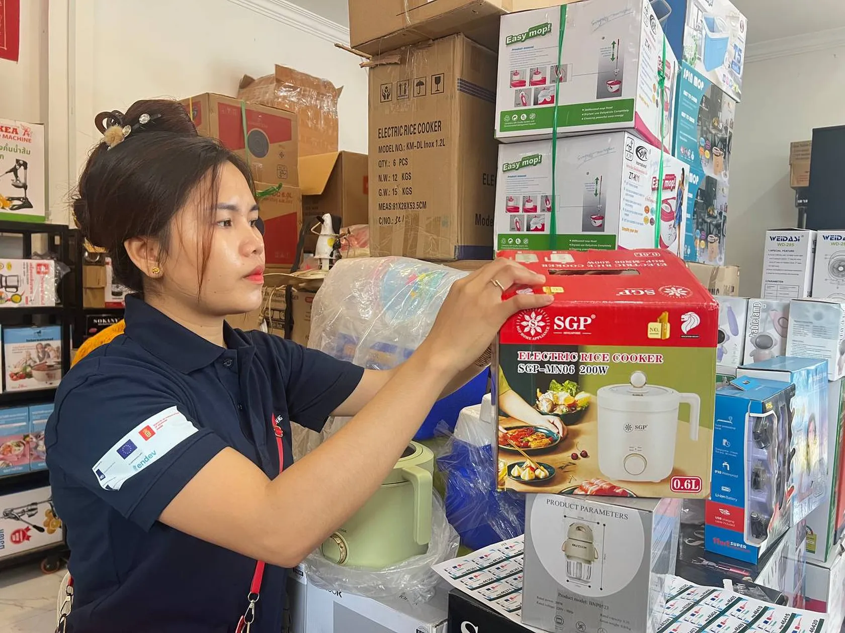 A woman entrepreneur in Kampot