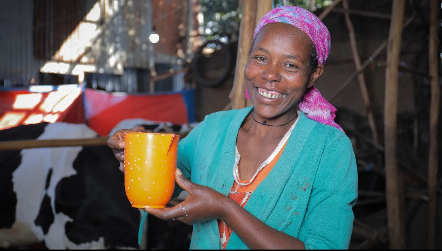 female dairy farmer