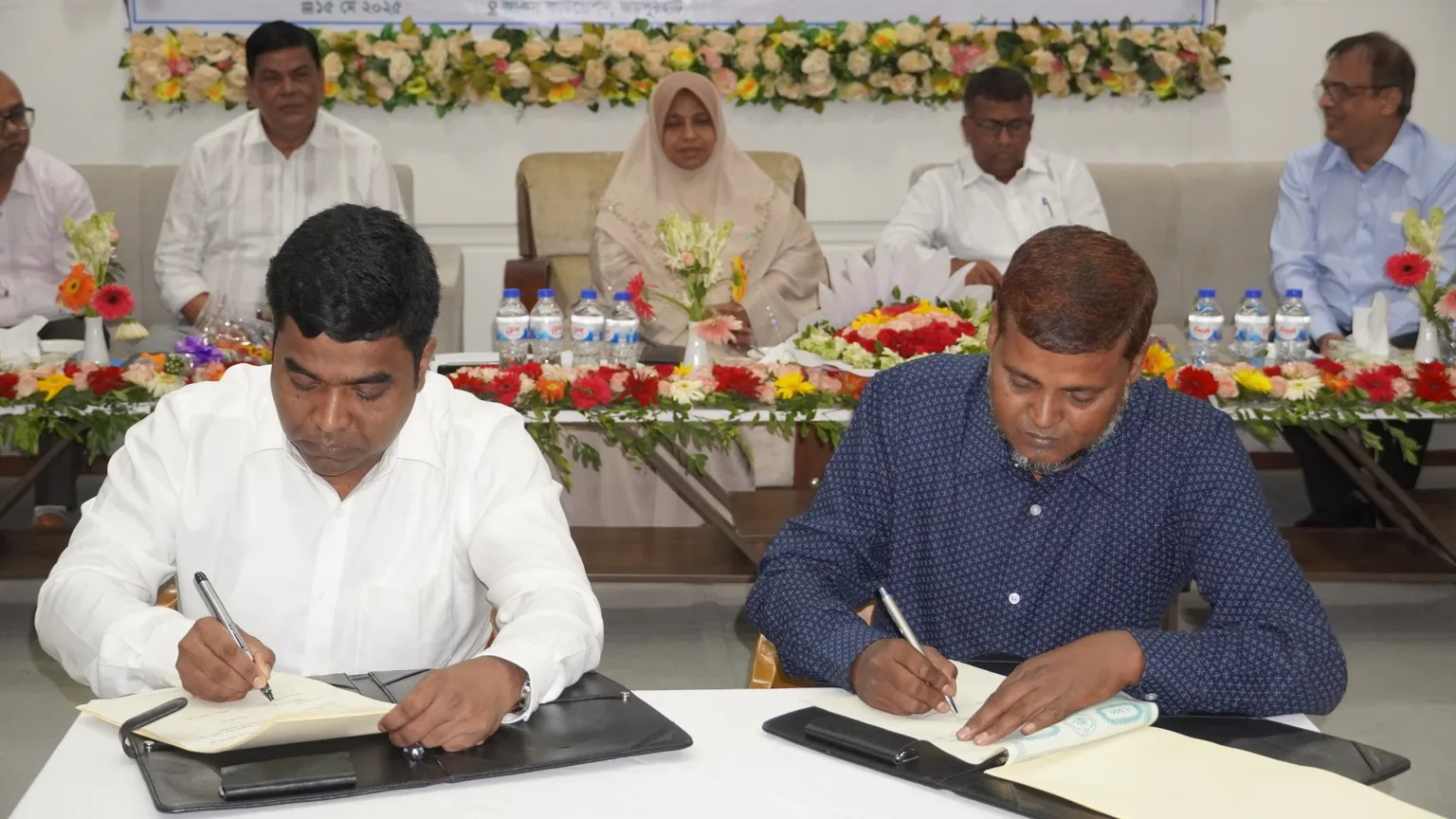 Partnership signing, Joypurhat municipality and ERAS, on solid waste and faecal sludge management services