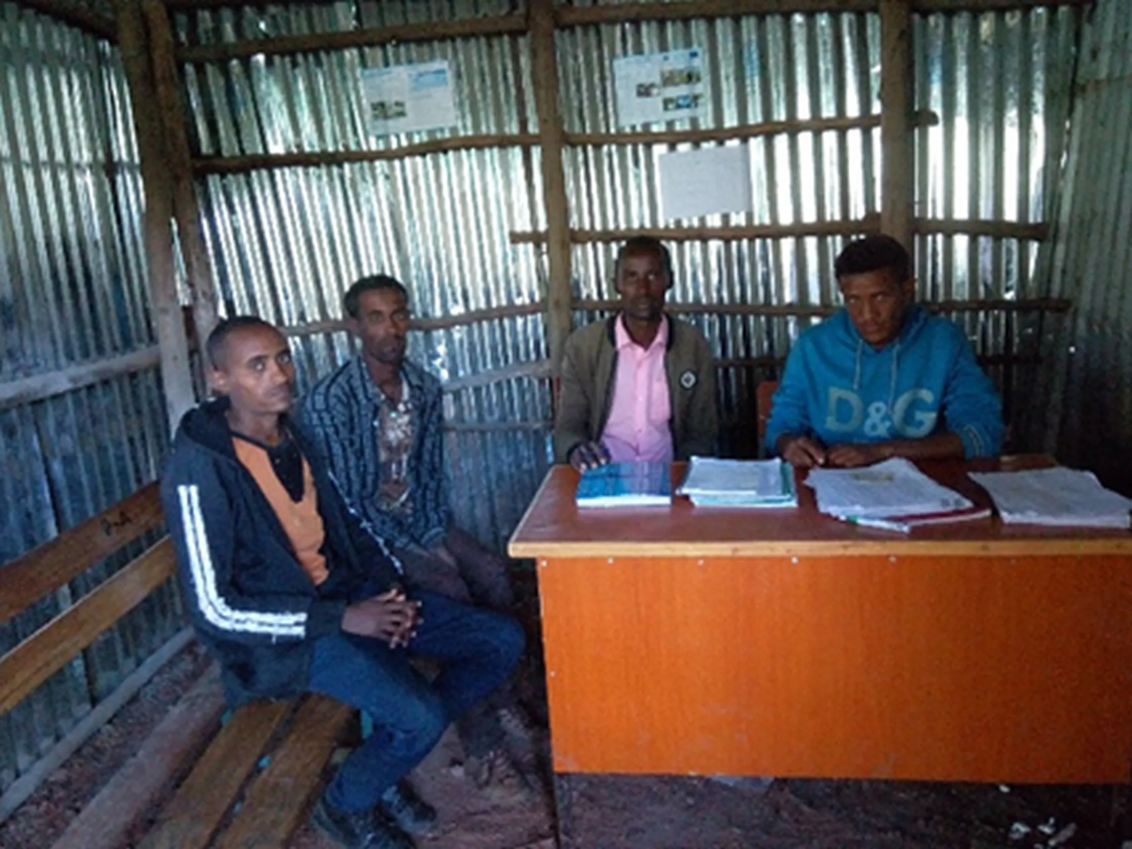 Members of the BCE in their office in Hulet Eju Enese Woreda, East Gojjam zone
