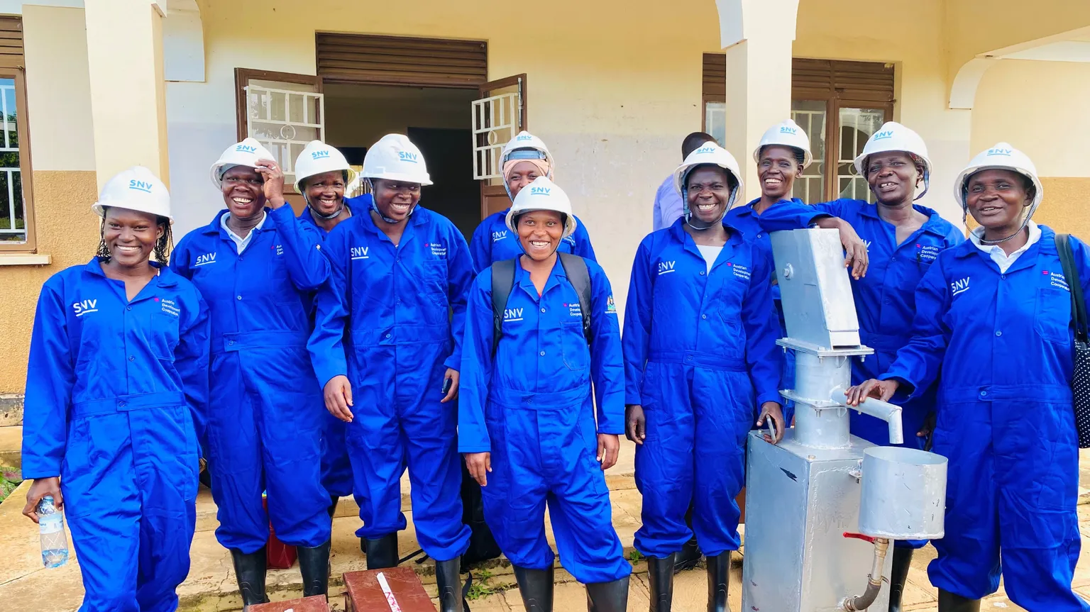 A group of women HPMs pose for a photo