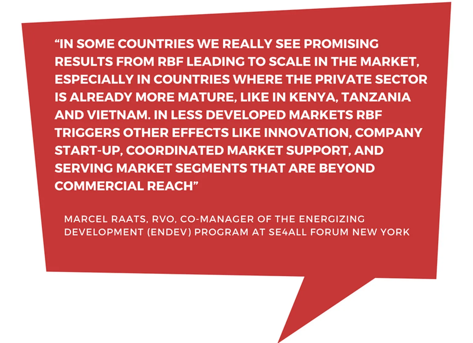Scaling up renewable energy markets 