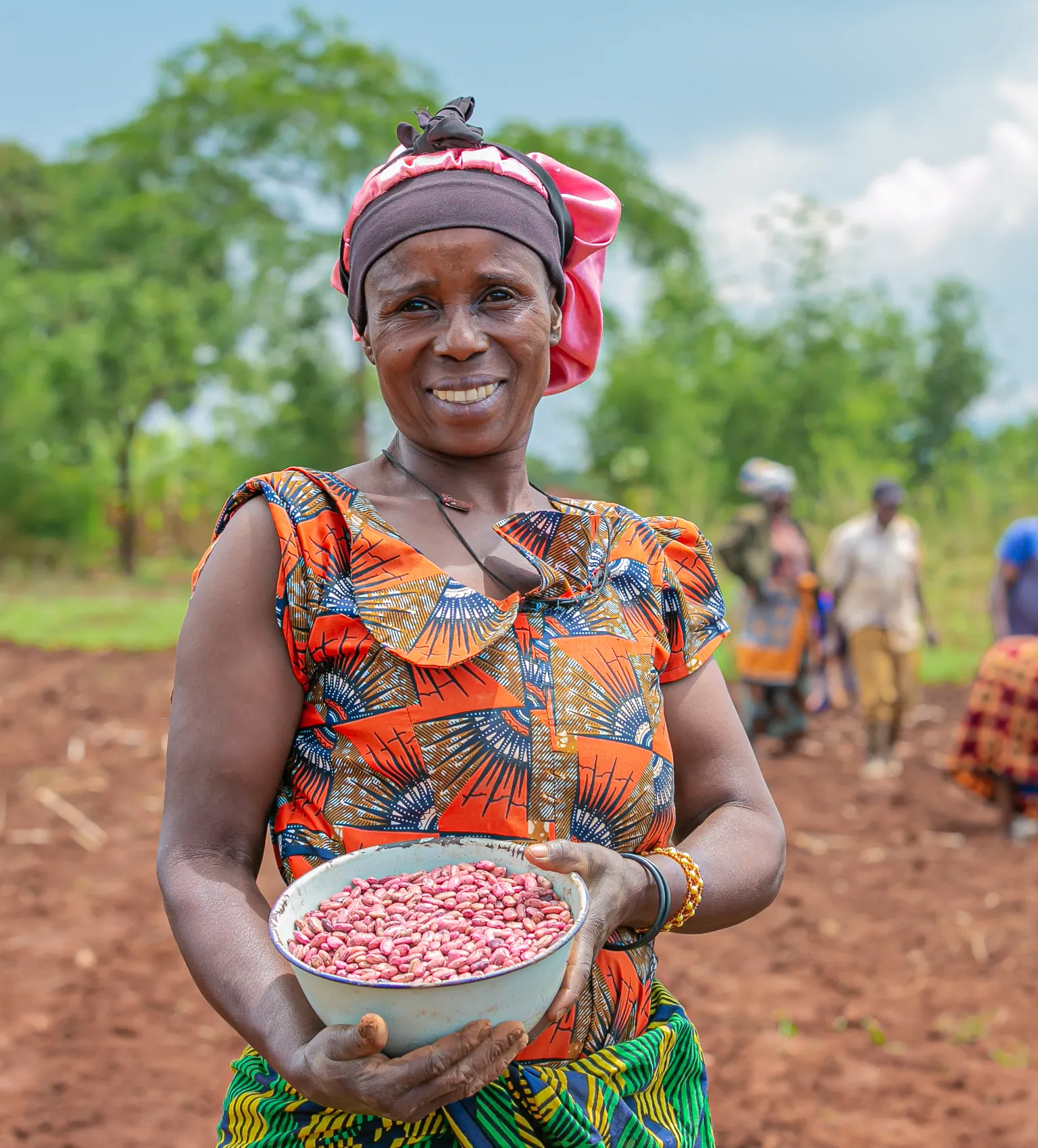 A female farmer on the NOURISH Project