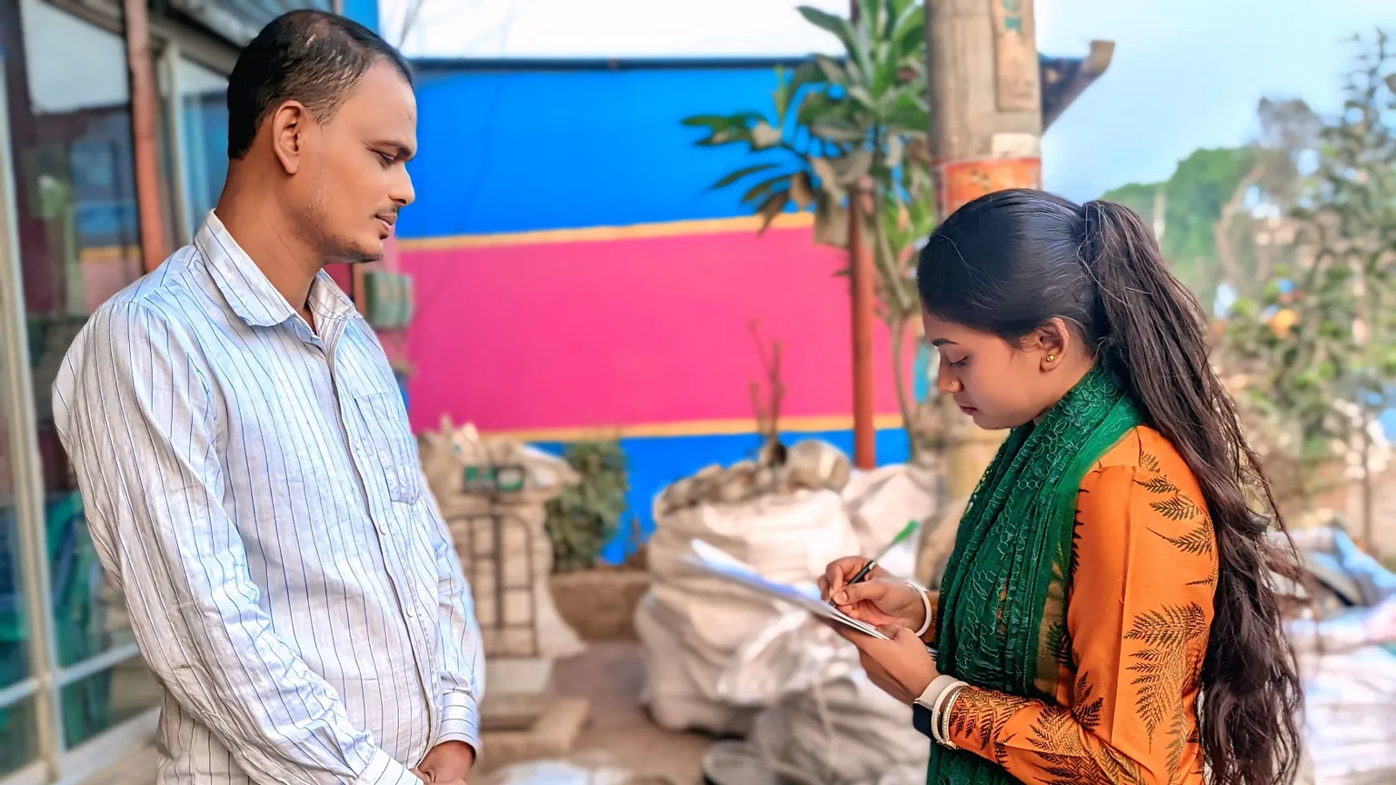 Youth enumerators gather SWM data for the local government of Kushtia