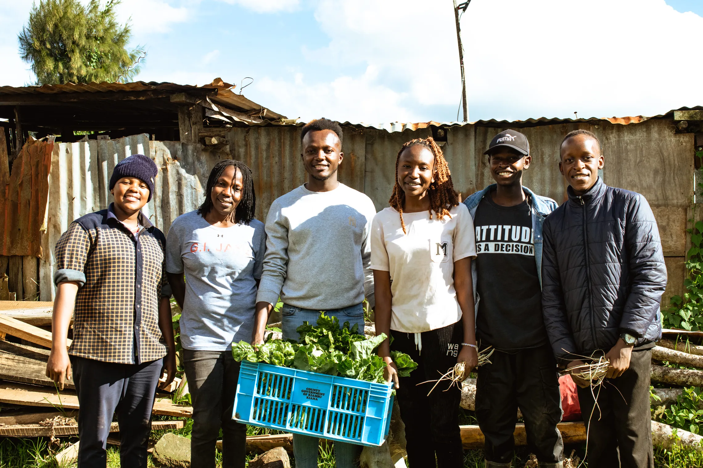 Young Farmers with vegetables
