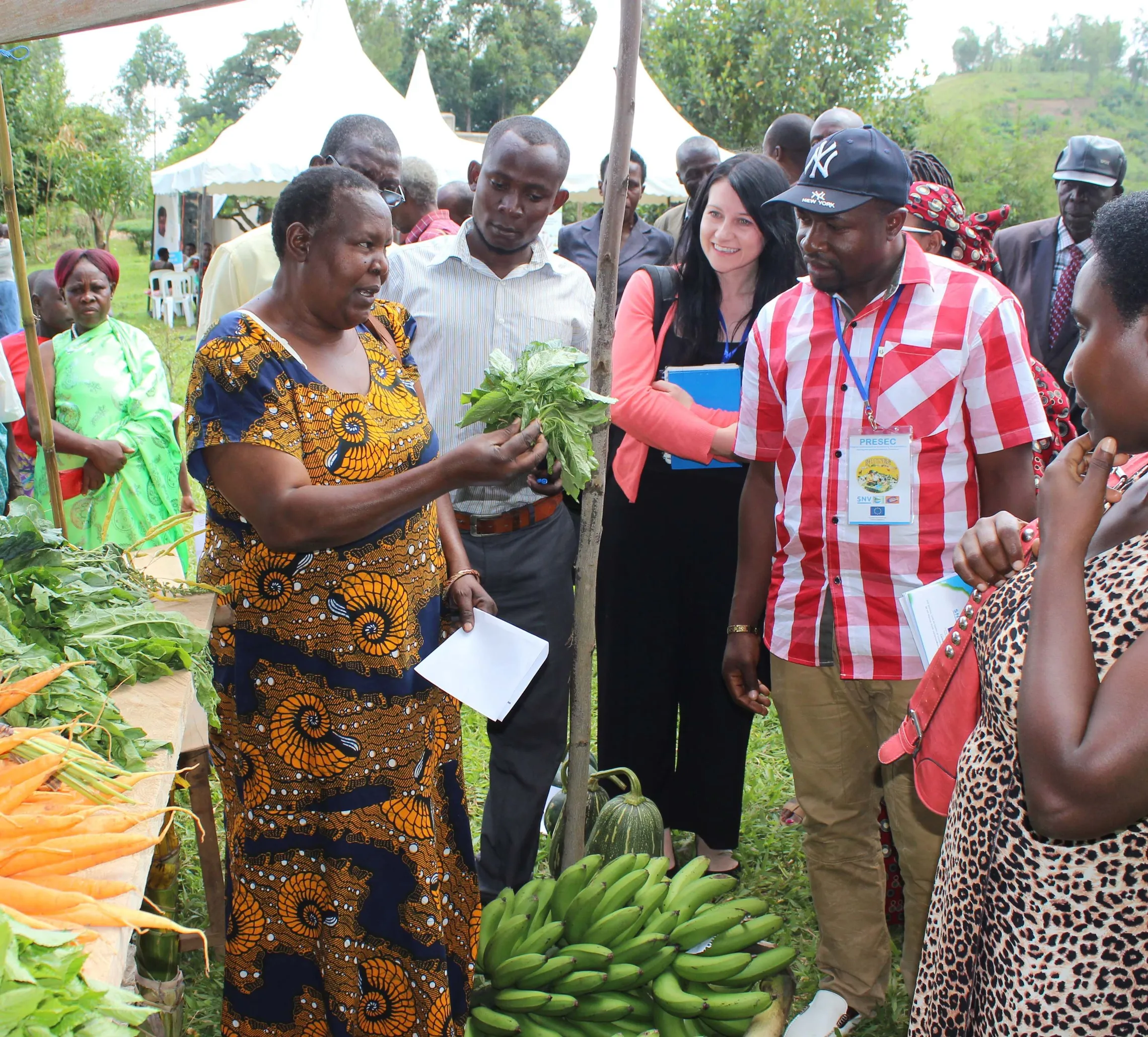 Showcasing produce 