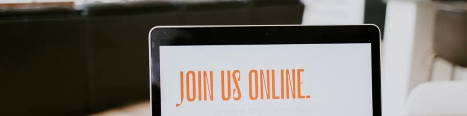Screen with webinar