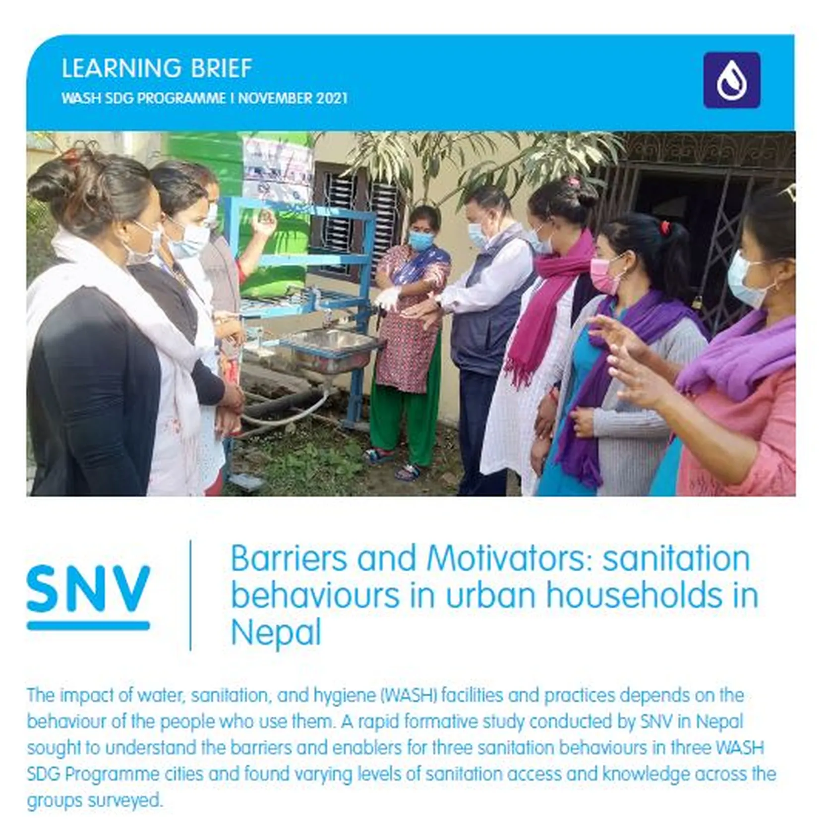 cover page barriers motivators to sanitation behaviours in urban nepal snv