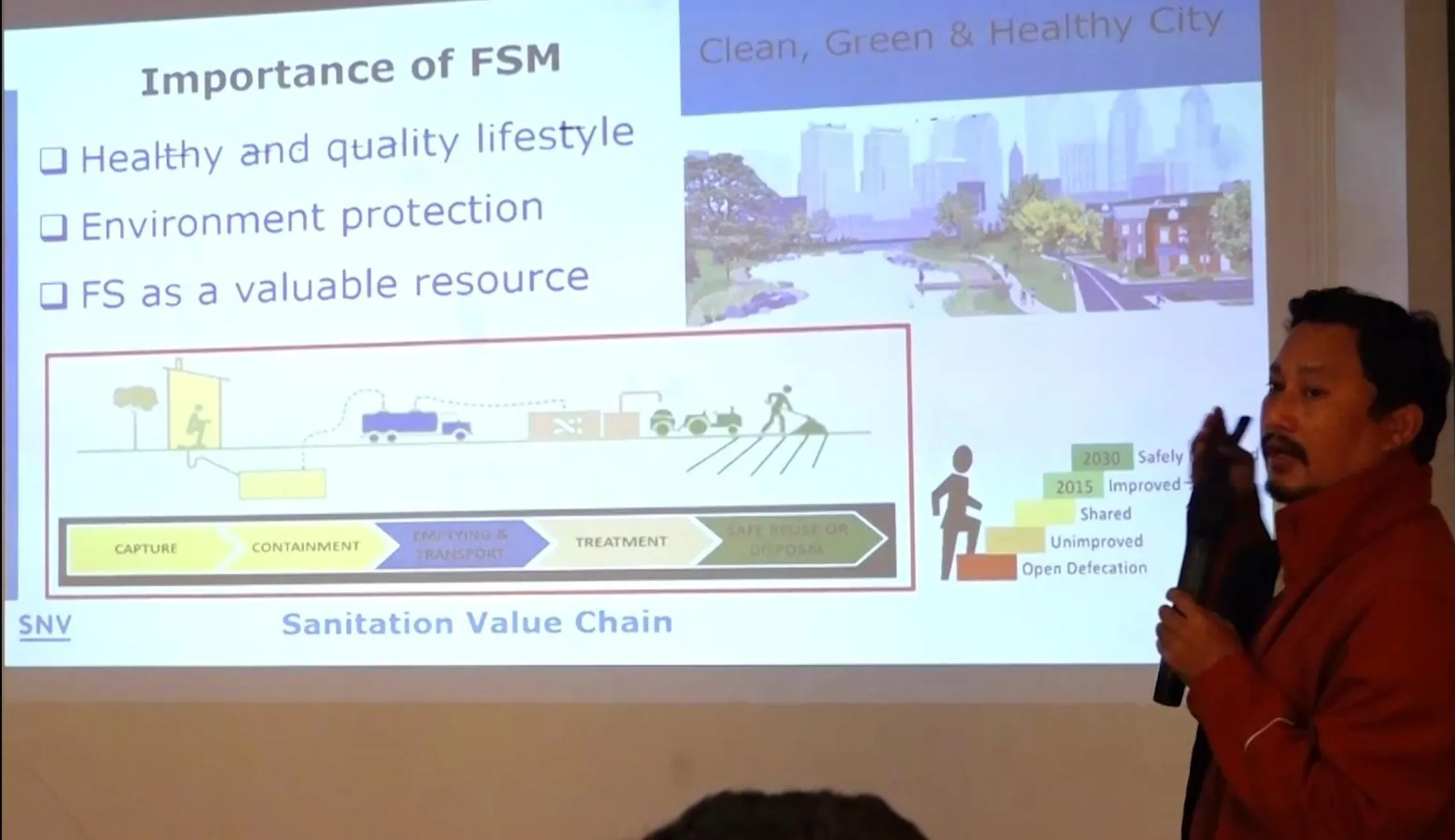 Importance of Fecal Sludge Management shared by Raju Shrestha, SNV in Nepal