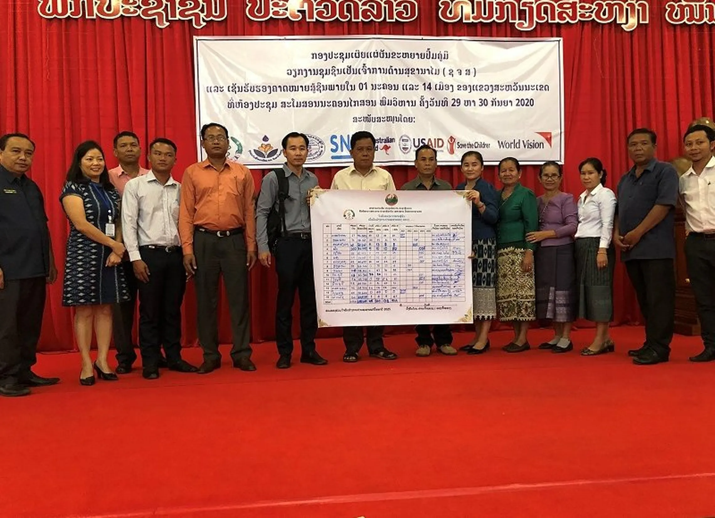 Provincial Namsaat Director (L) with SNV and some district representatives
