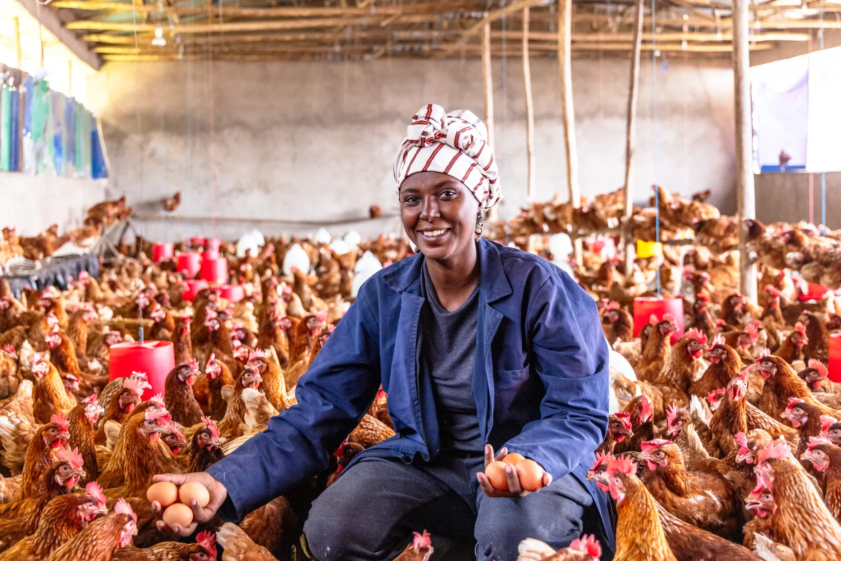 Youth with her poultry business
