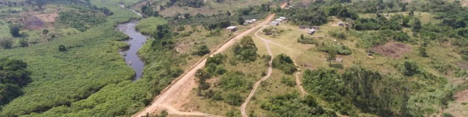 Ugandan landscape from above.