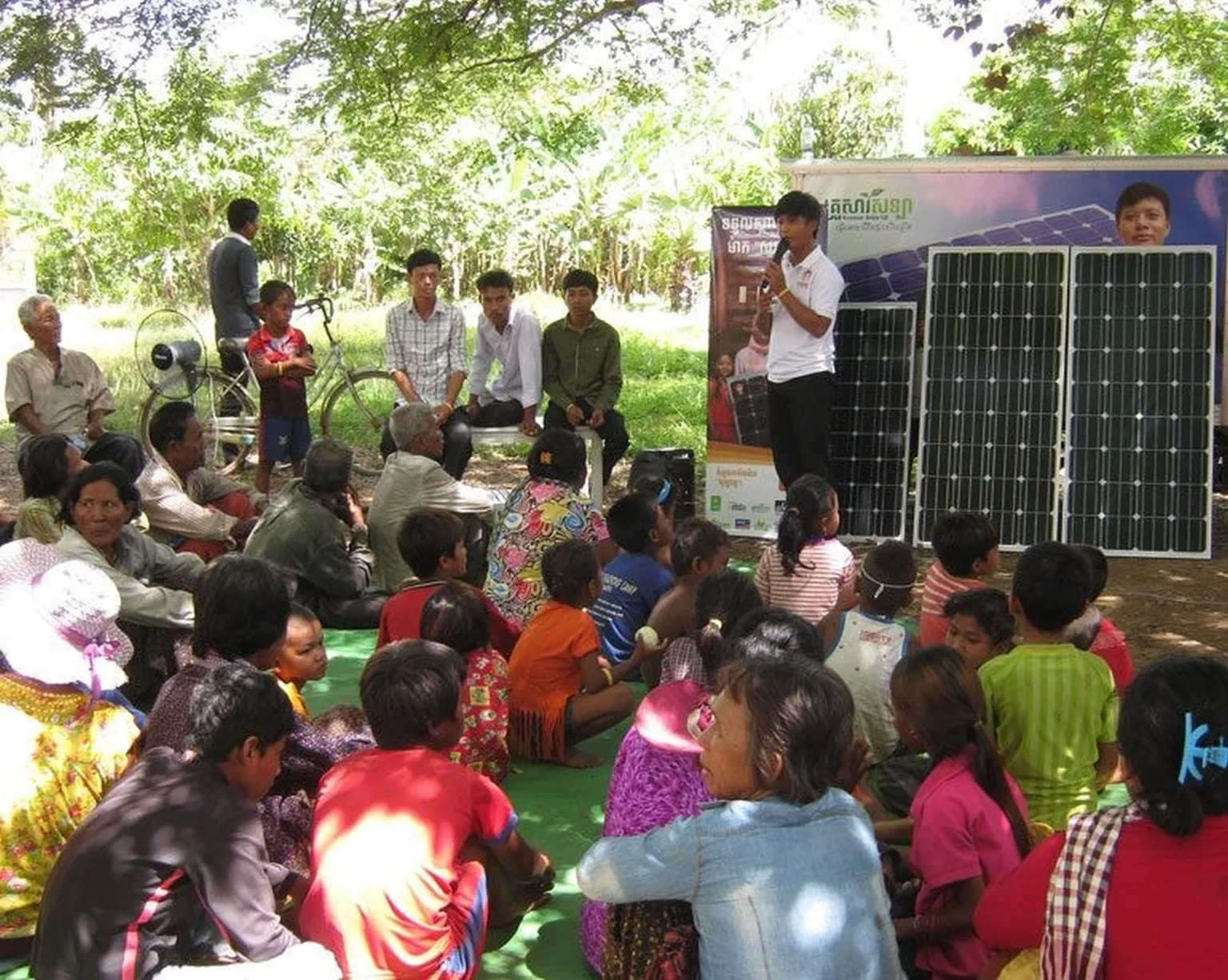 Raising awareness about solar technology among rural Cambodian women