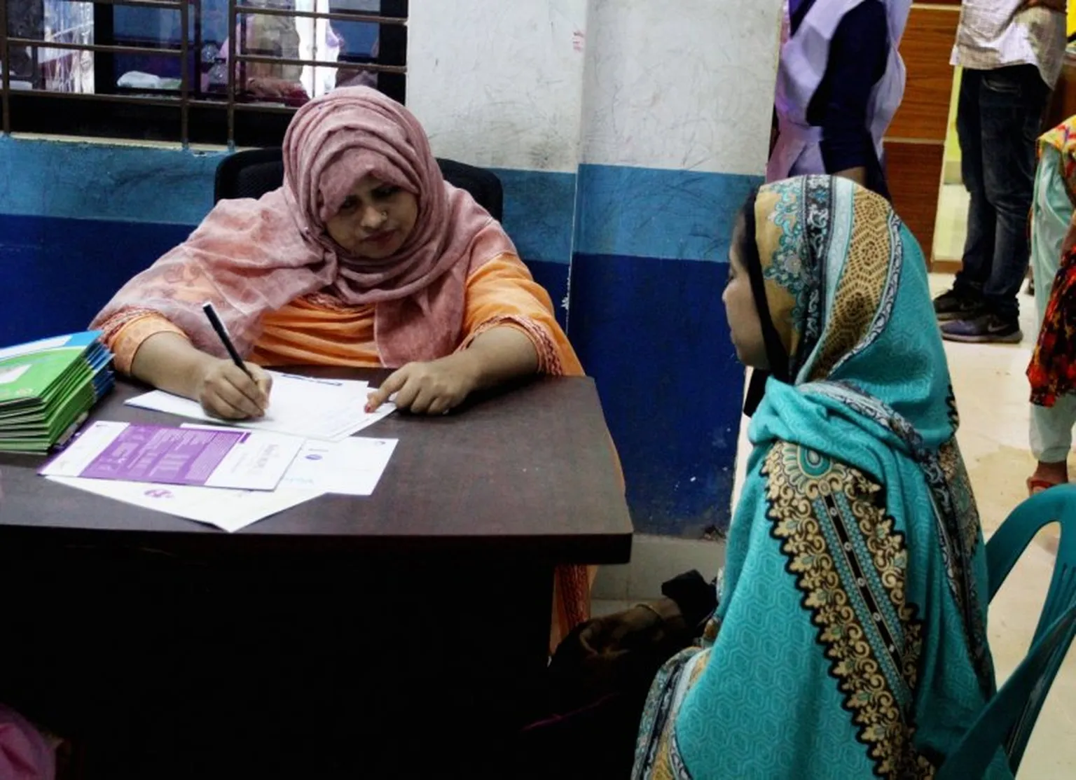 Doctor's consultation at the SNV health camp