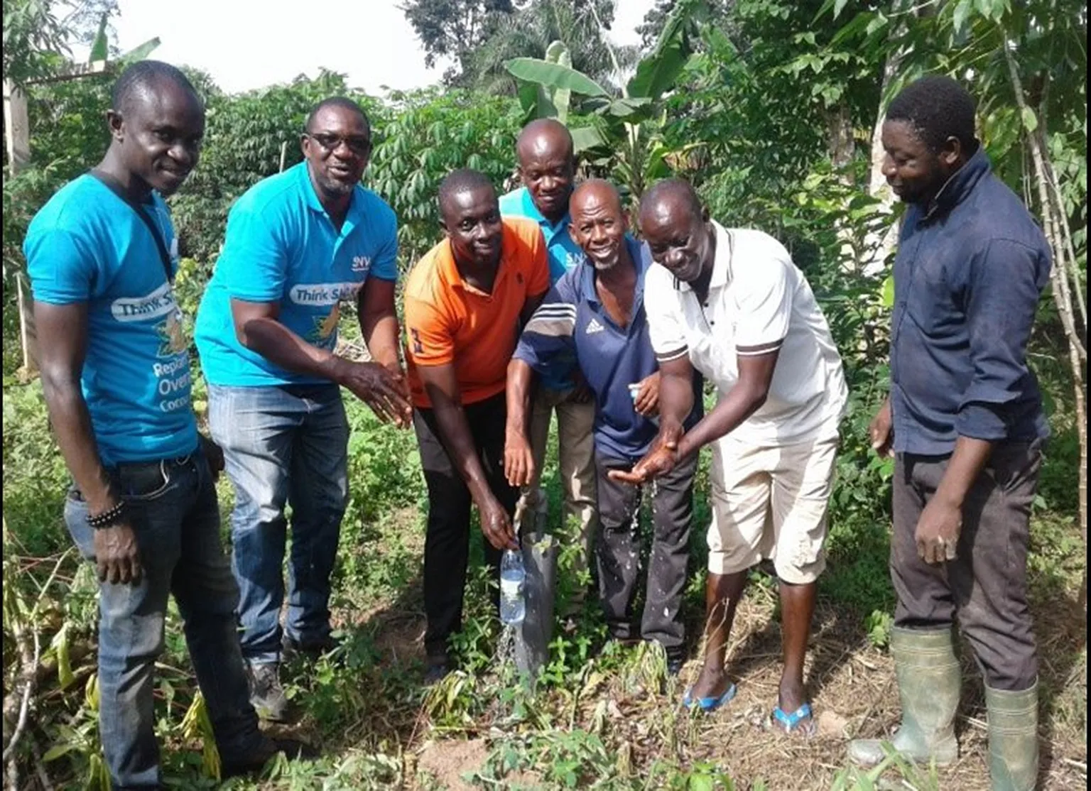 The first water from the borehole