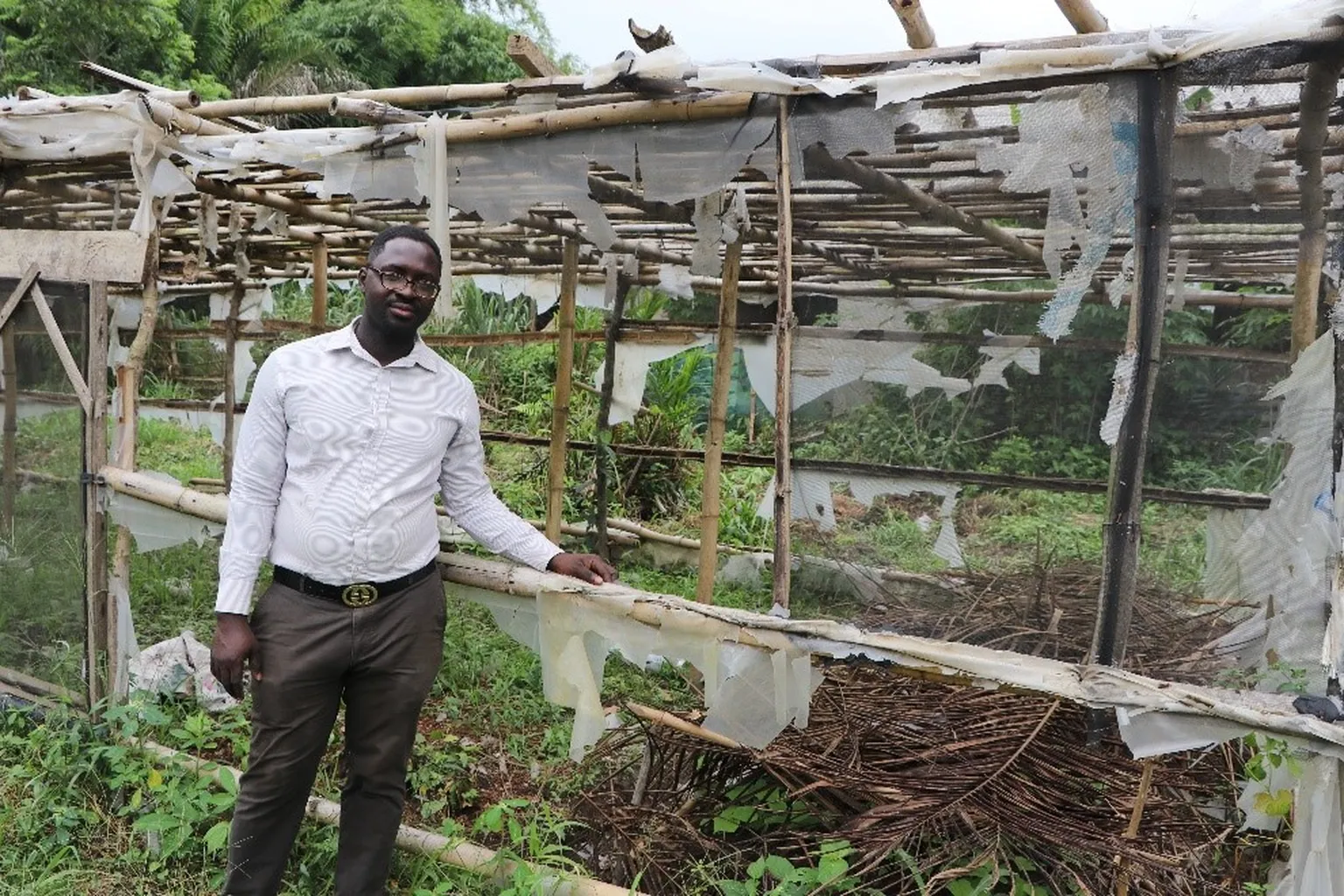 Peter on his organic farm 