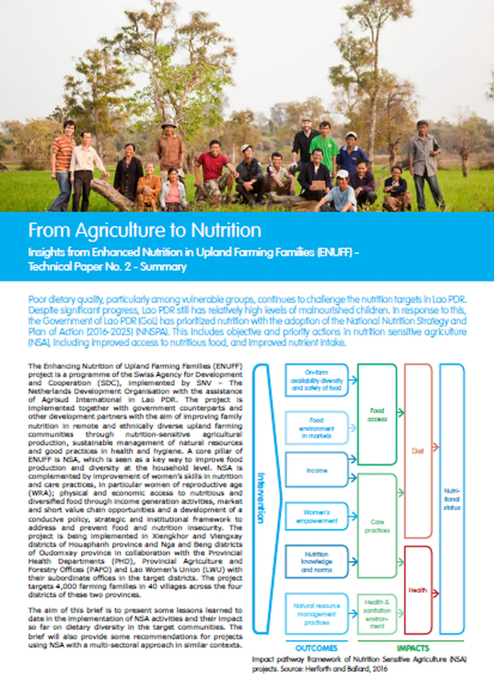 From Agriculture to Nutrition - ENUFF Technical paper no. 3