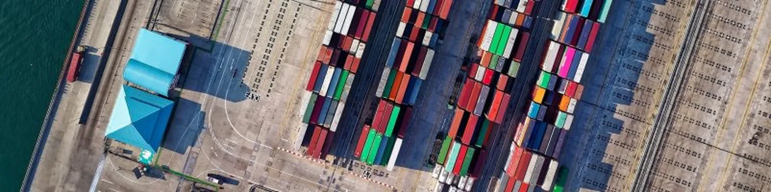 Shipping containers in a dock.