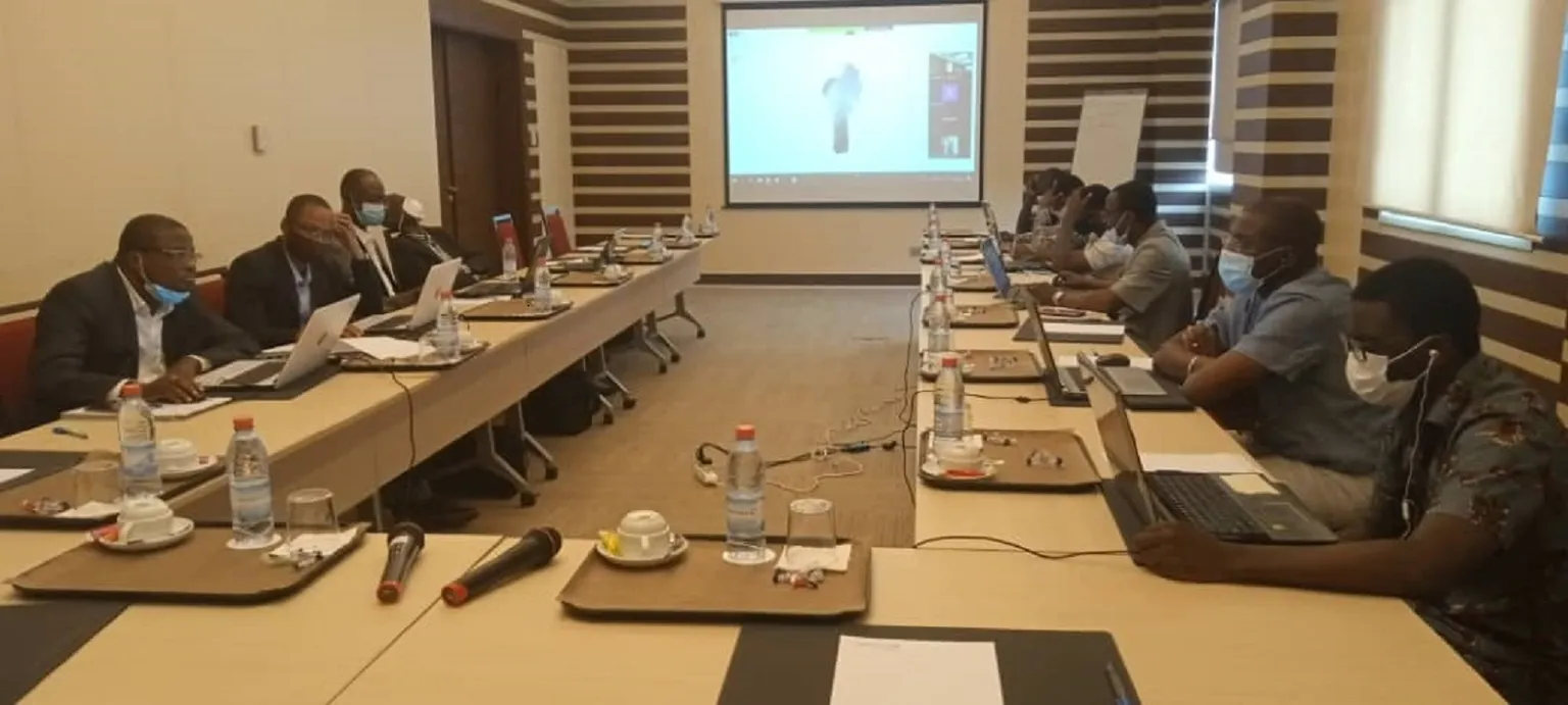 Group of men working in office
