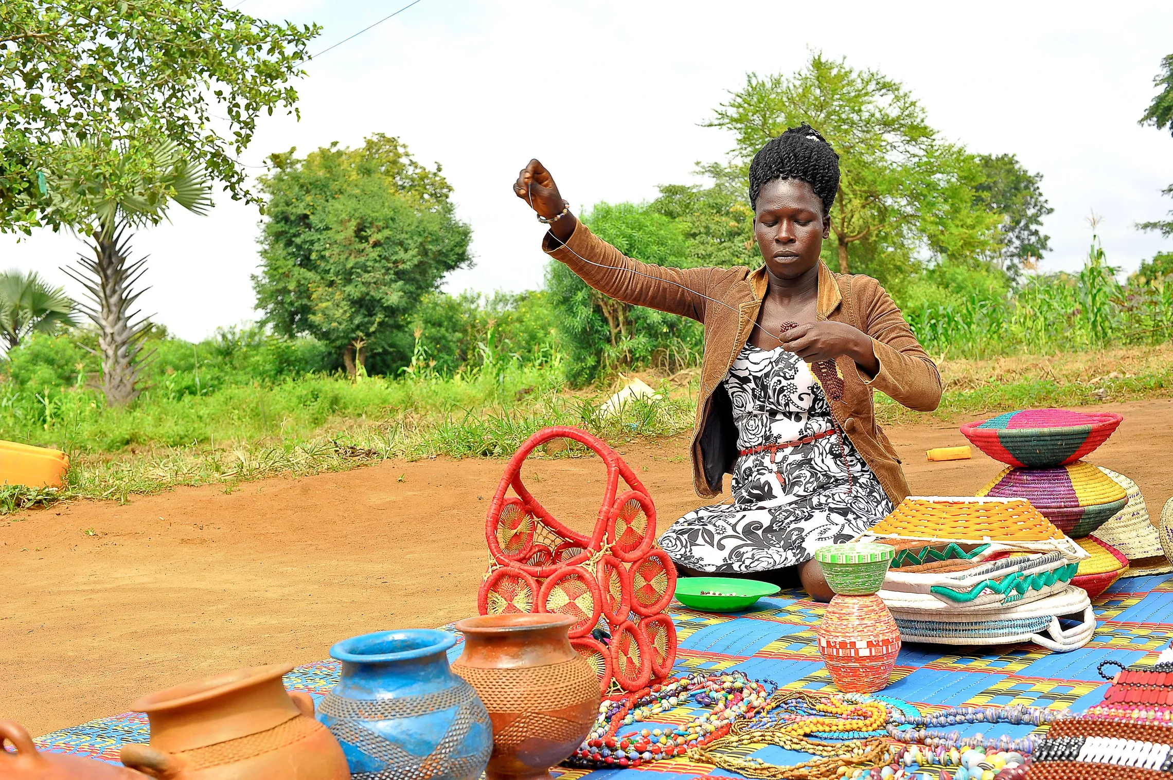 Winnie demonstrates what she knows best, craft making