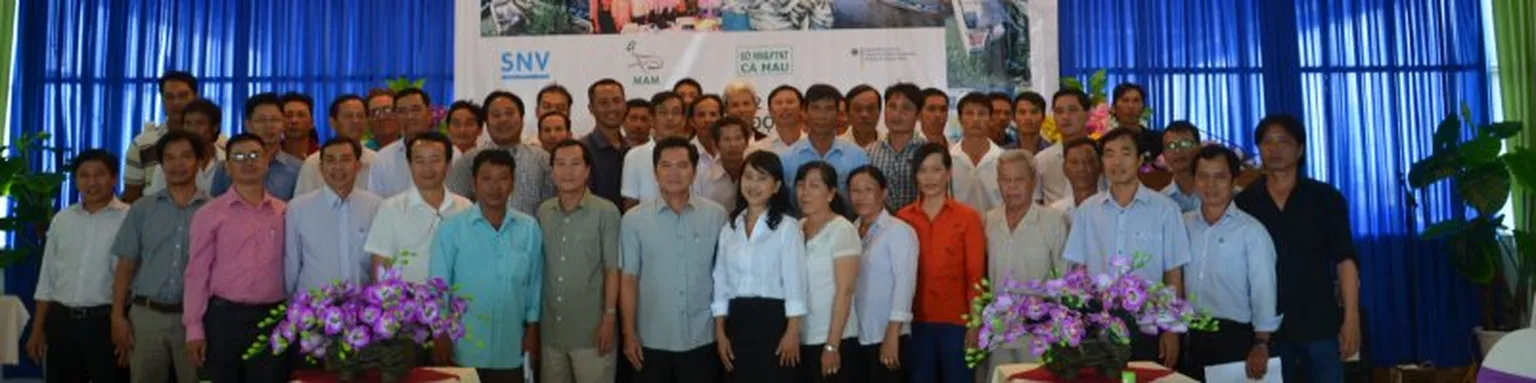 CA MAU, VIETNAM, 28th August 2017 - A launching workshop to promote model farm study was successfully held as part of the “Scaling up Mangrove Ecosystem Based Adaptation in the Mekong Delta”, MAM2 project