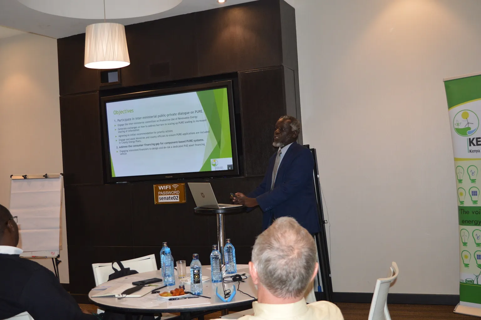 Mr. Andrew Amandi giving a presentation