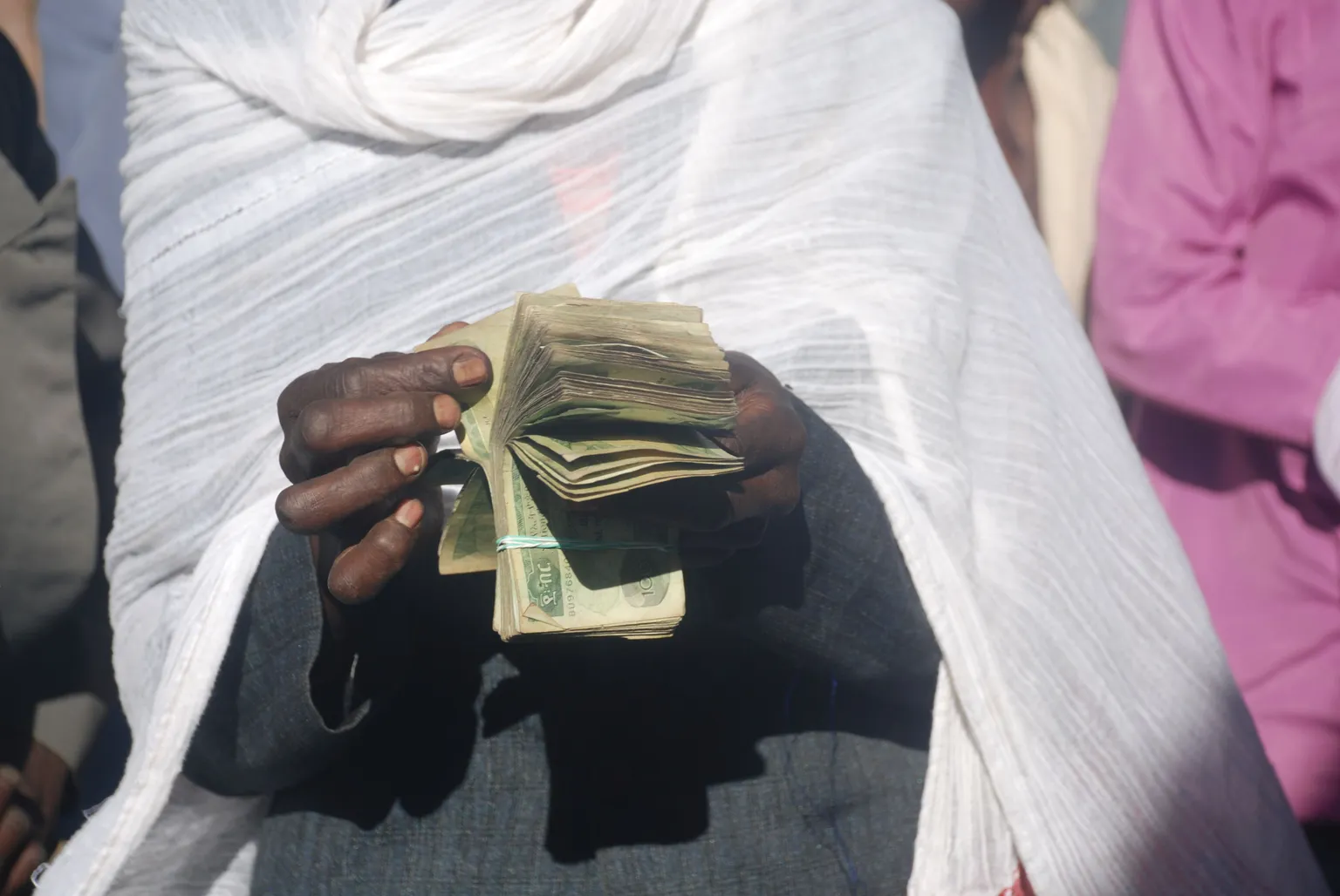 Counting money 