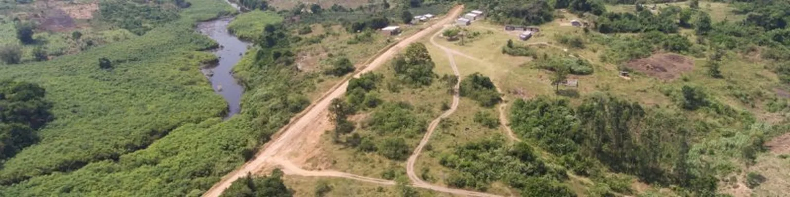 Ugandan landscape from above.