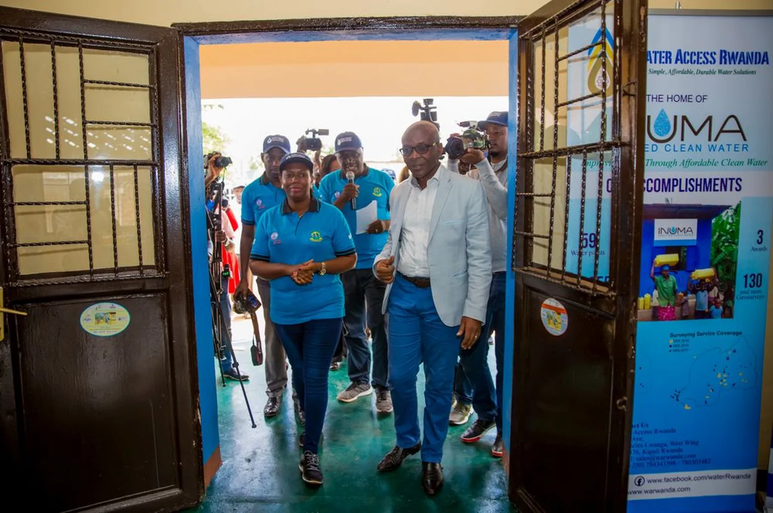 Sheikh Hassan Bahame, MINALOC Director General, enters the Centre