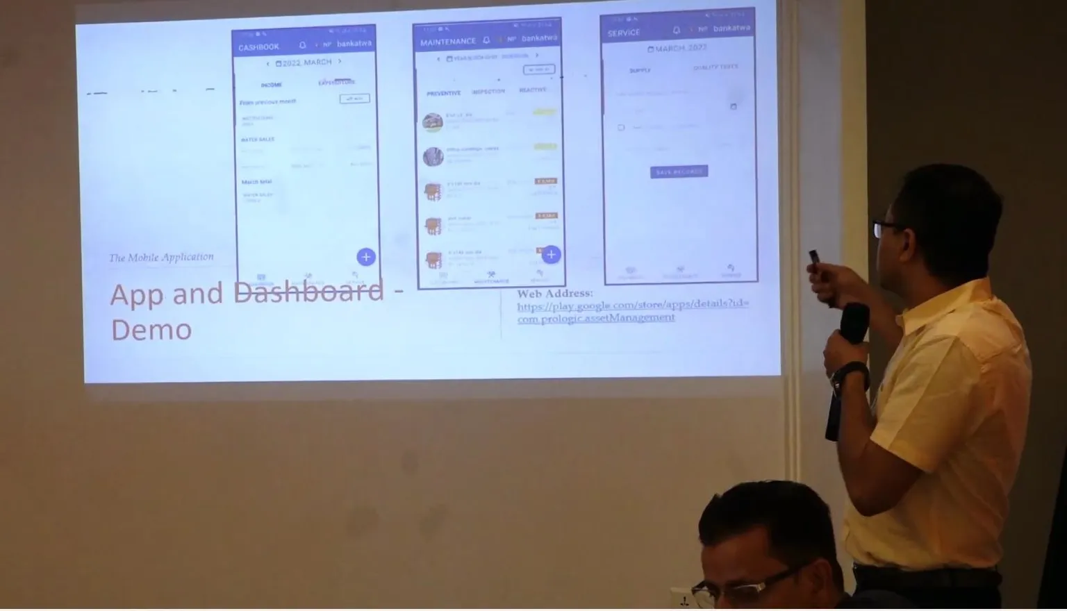 Asset management tools presented by Mr Serish Dhital from Smart-Tech 