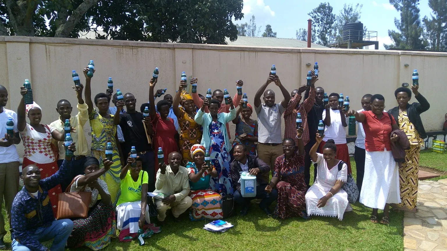 CHCS showing soap product during training 