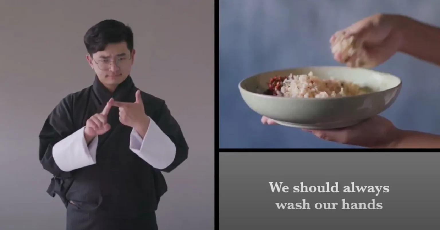 Inclusive handwashing tutorial by people with disability. 