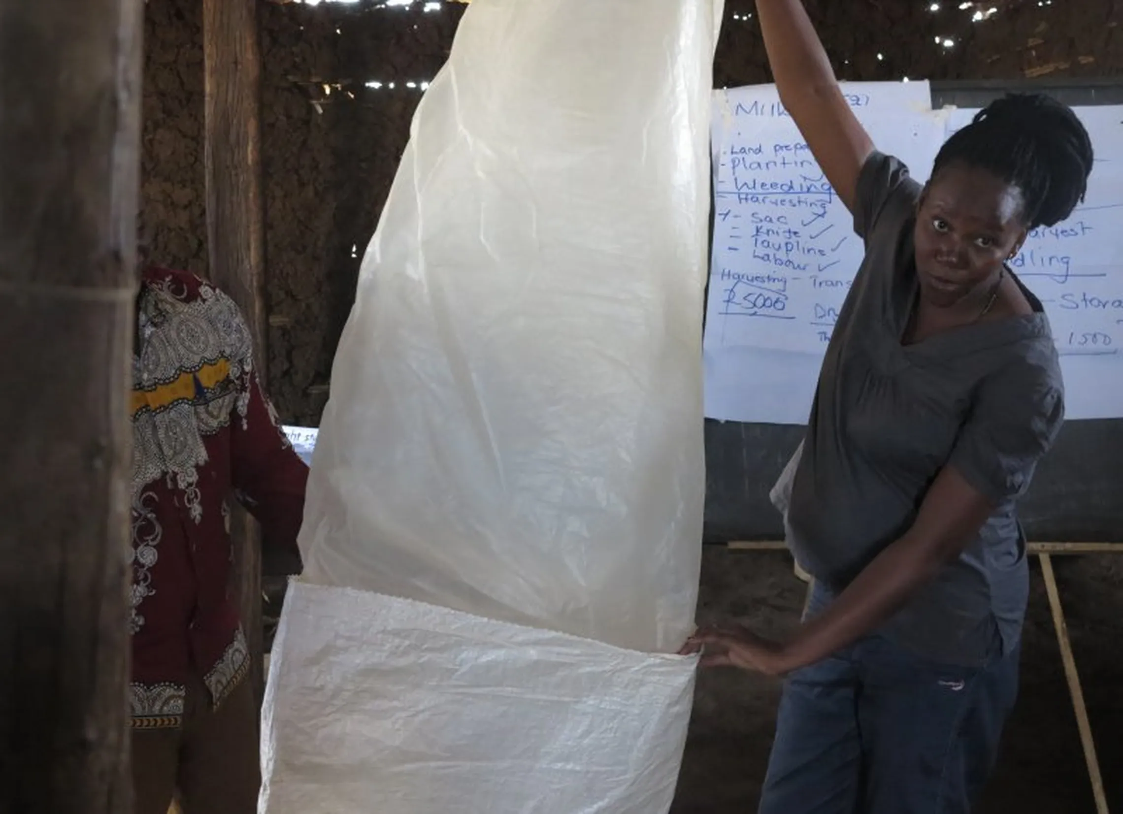Rosemary showcases the hermetic storage bags 