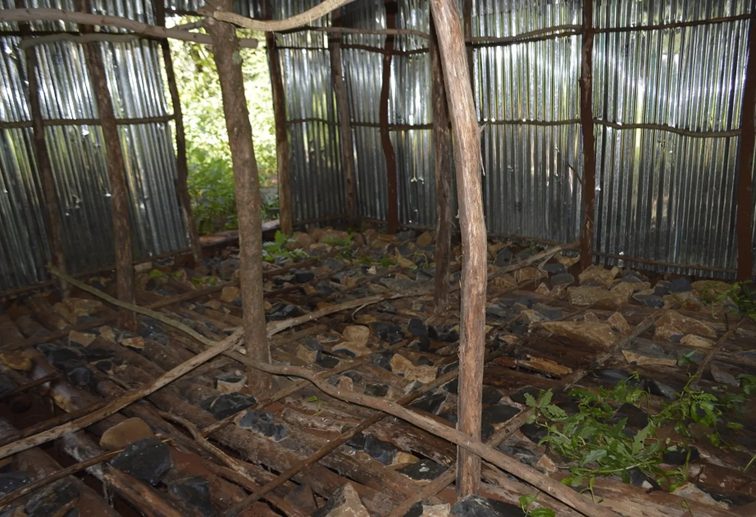Latrine under construction