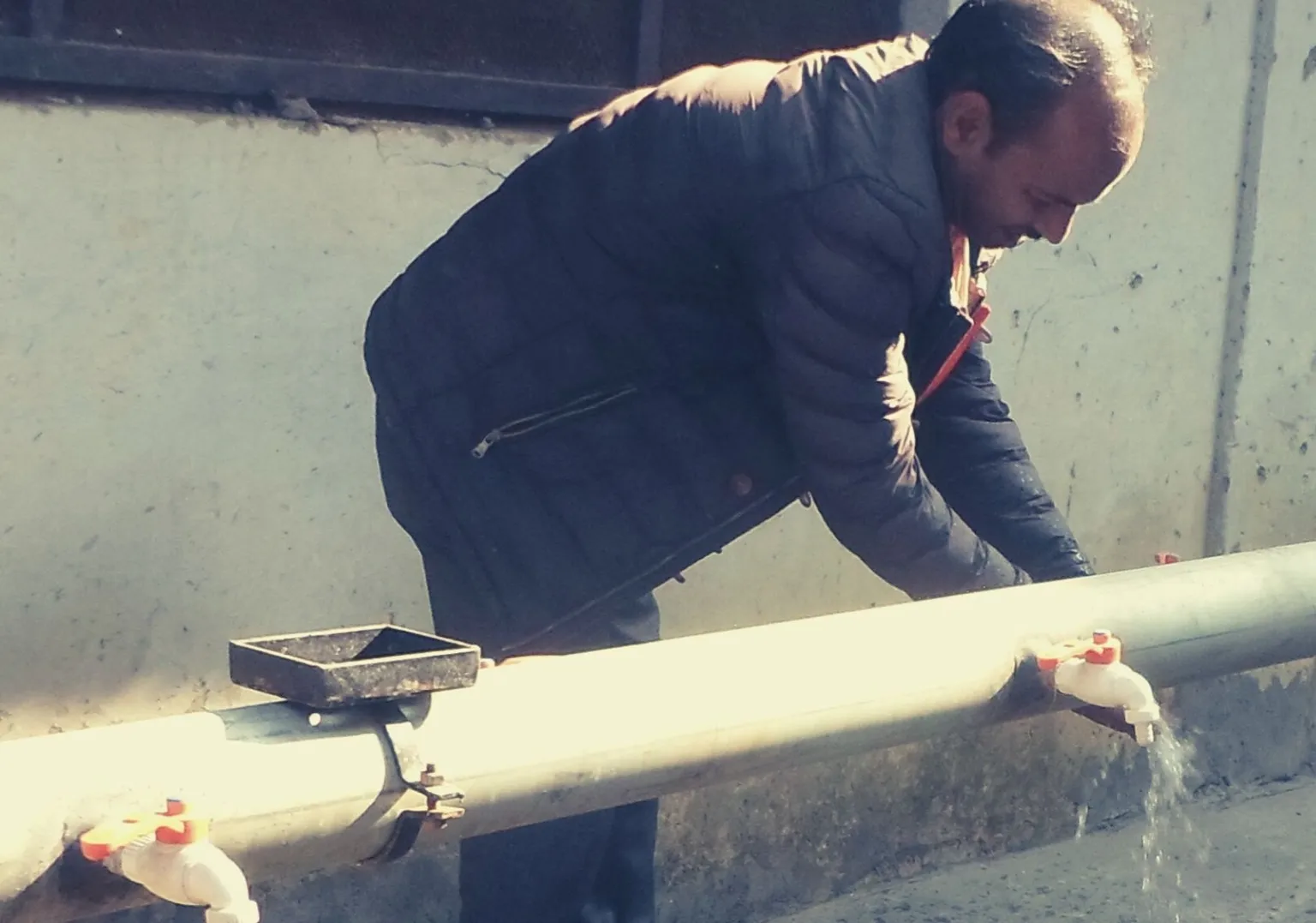 Handwashing station delivery in a Nepalgunj school