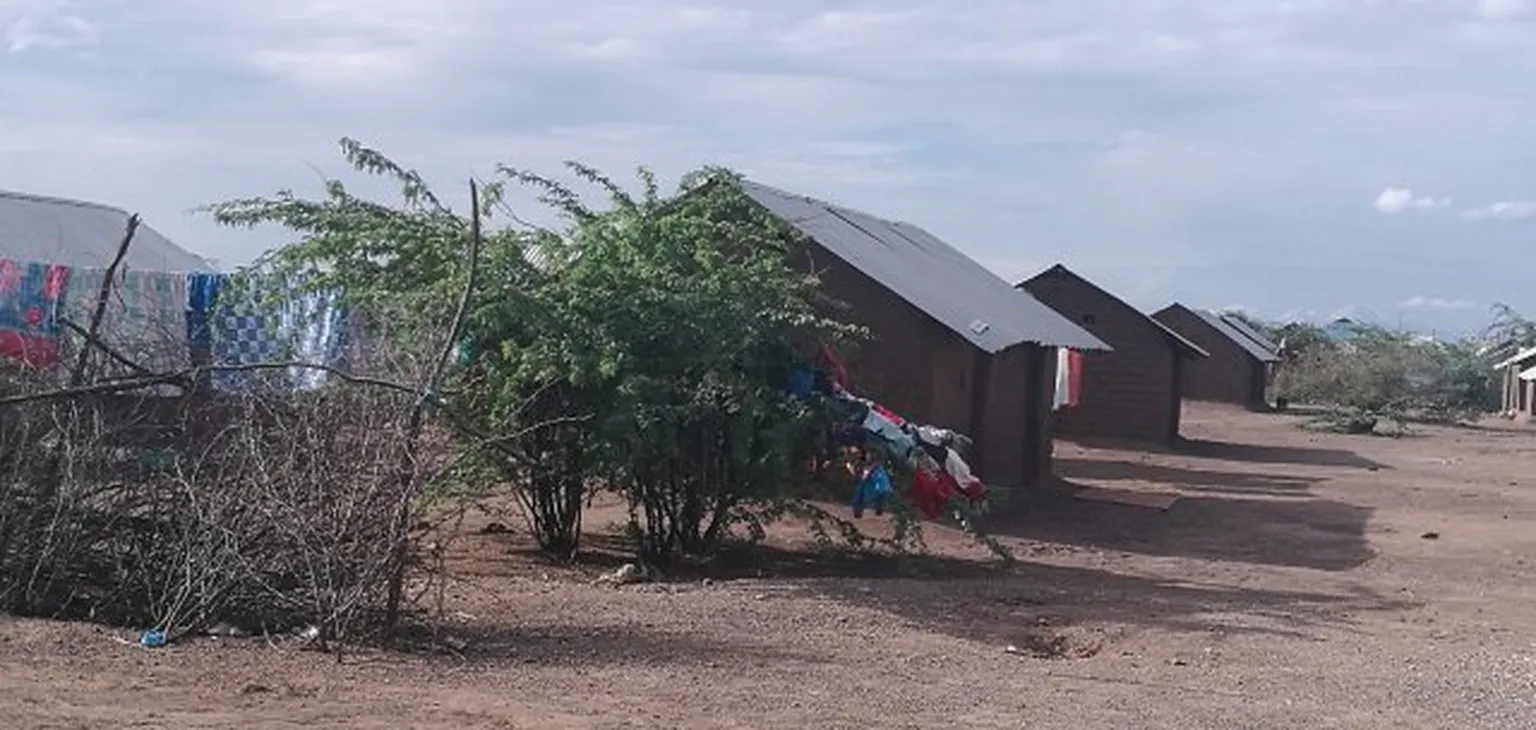 Huts in a row