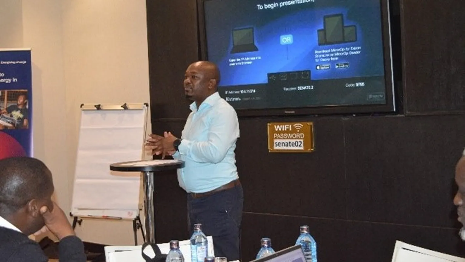 Mr. Victor Gathogo, SNV Enabling Environment Adviser giving opening remarks.