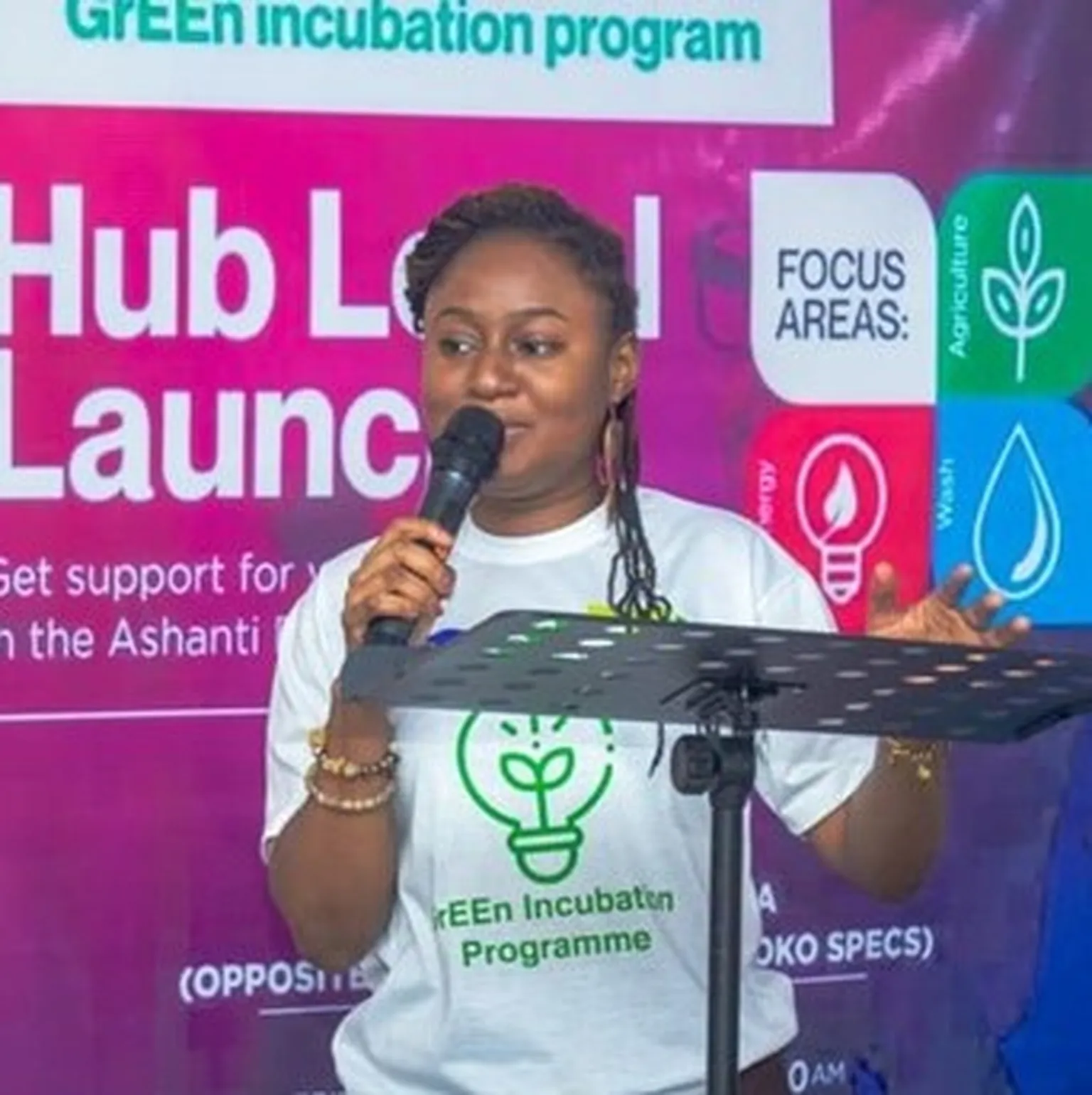 Adwoa at the launch of cohort 2 of the GrEEn Incubation Programme