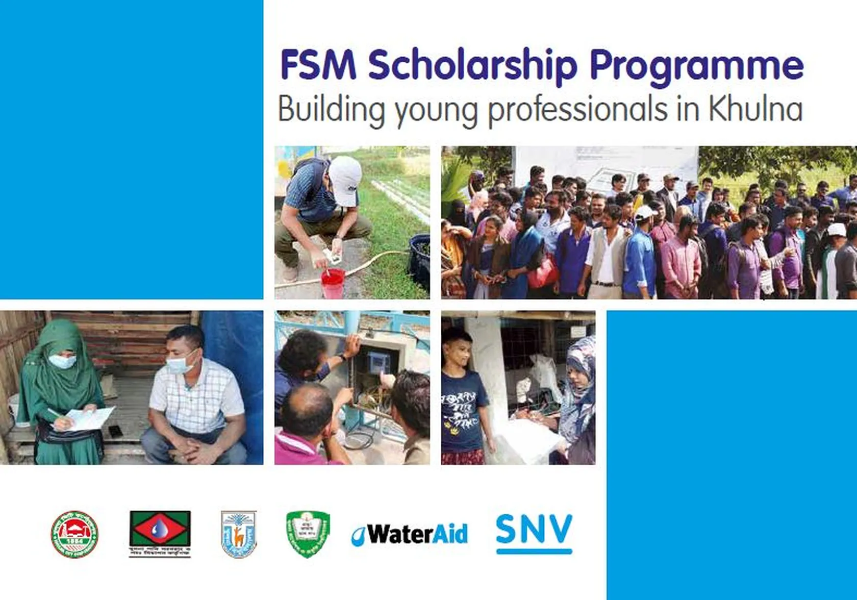 Snapshots of SNV's FSM scholarship programme in Khulna Bangladesh