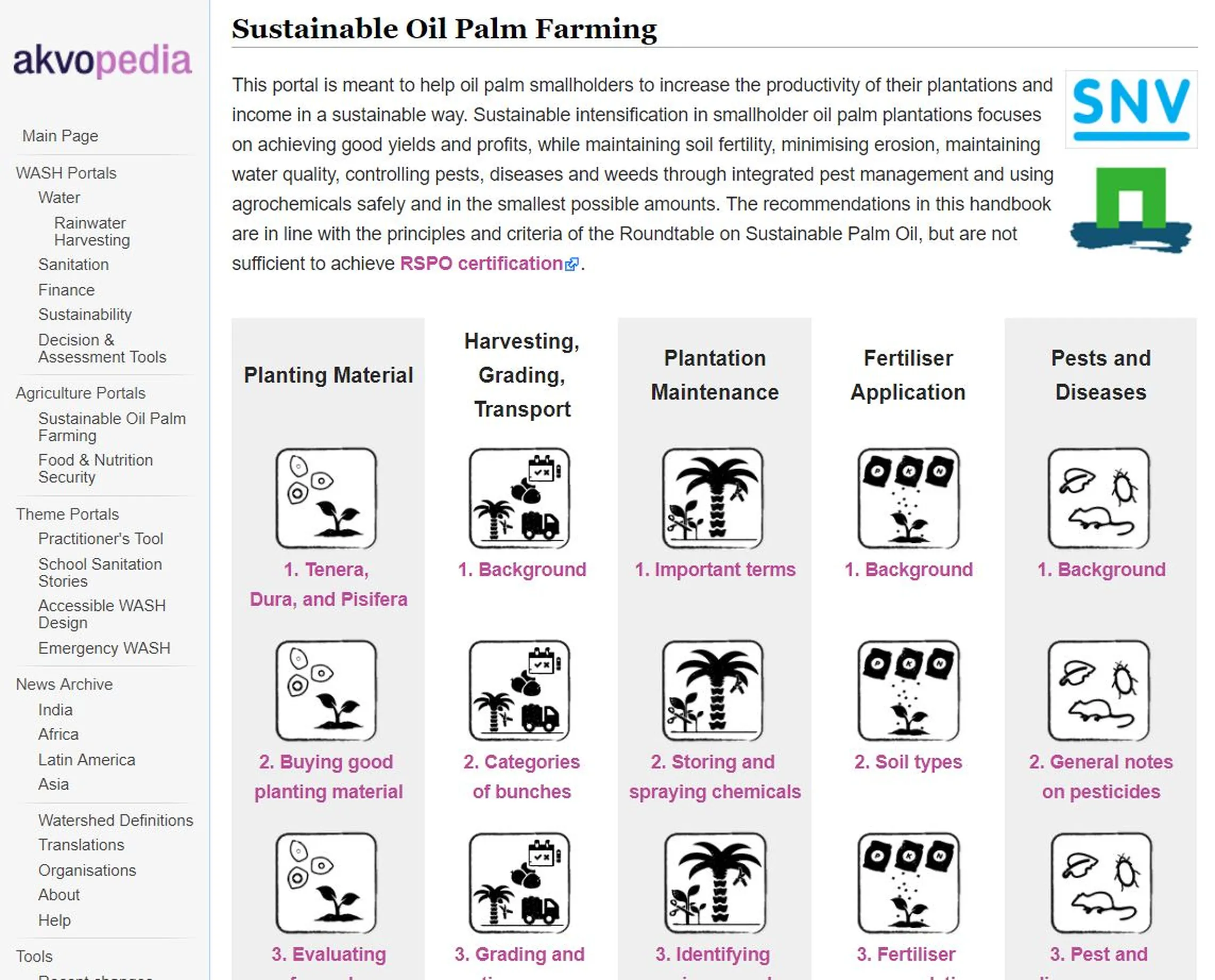An online knowledge portal has been created to support oil palm smallholders in transitioning to sustainable production systems. 