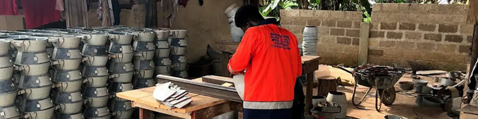 Man making something on worktable