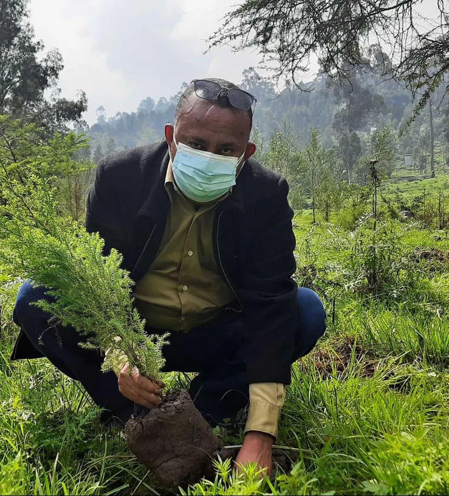 Planting trees in Ethiopia 